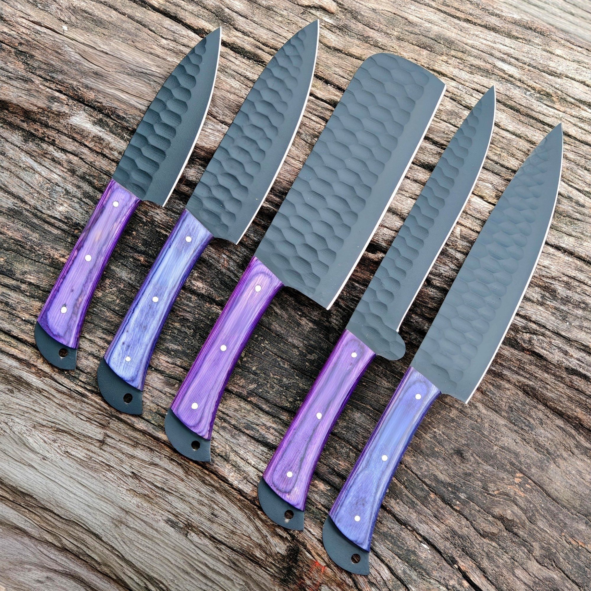 Black Coated 5-Pieces Kitchen/Chef Knife Set