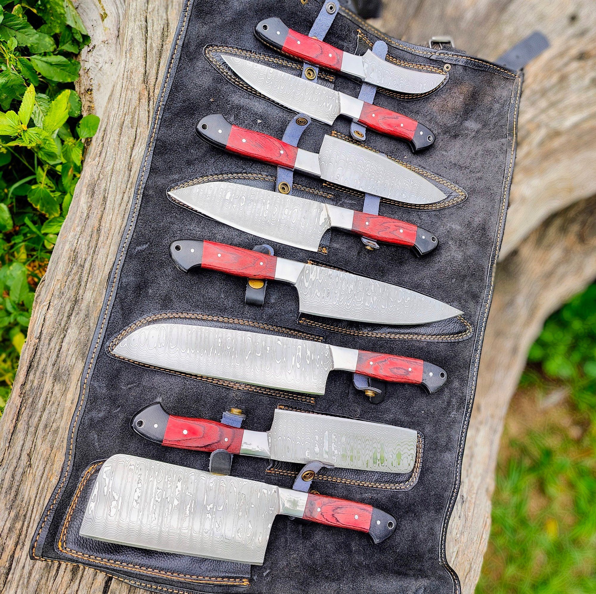 Hand forged Ironwood Kitchen/Chef Knife Set