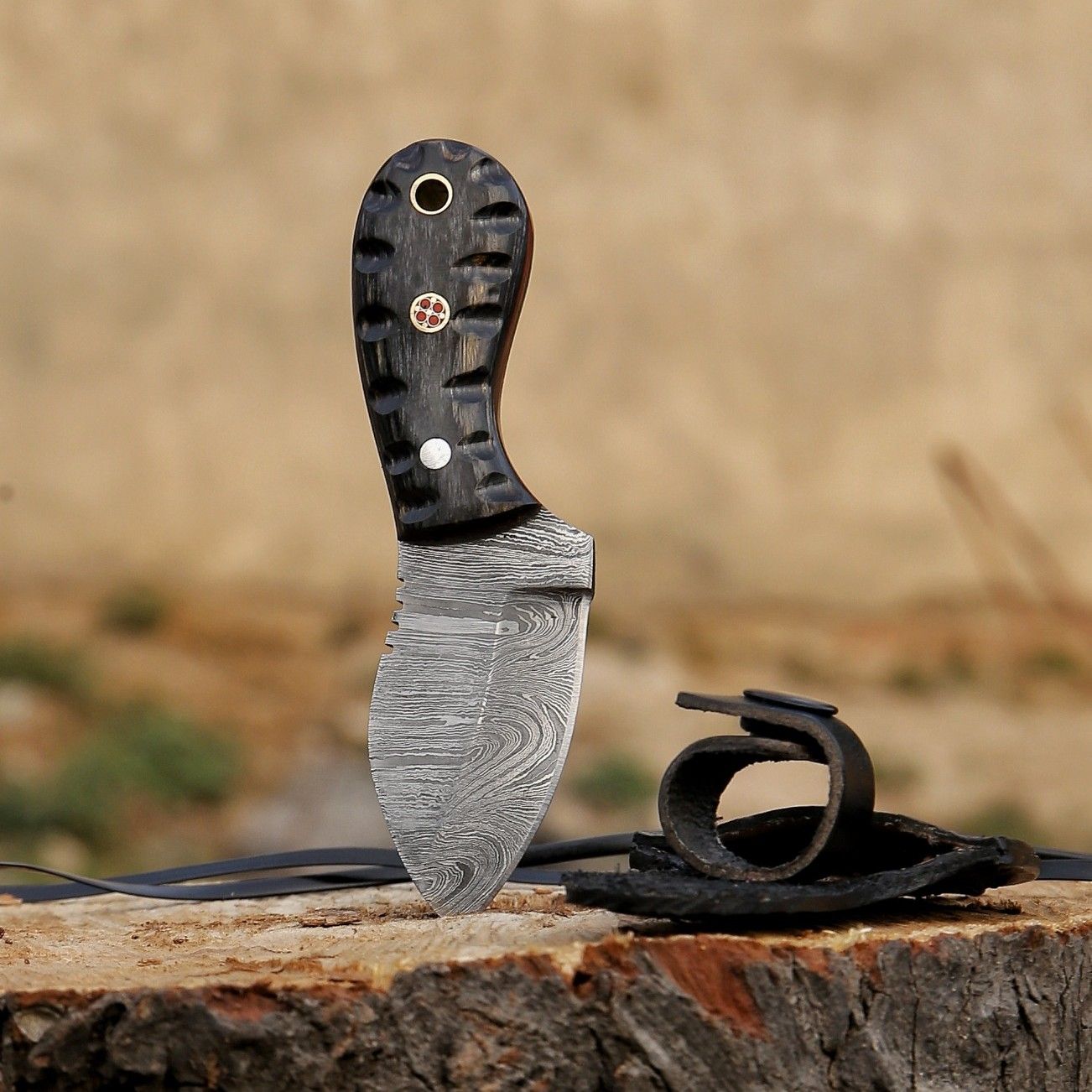 Hand Forged Obsidian Wren Neck Knife